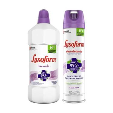 Imagem de Kit Desinfetante Lysoform Lavanda 1L + Aerossol Lavanda 360ml