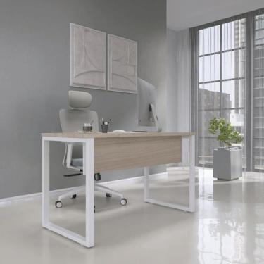 Imagem de Mesa Madeira 120 X 60 M120/60p25tub 120cm Industrial Branco - Pandin M