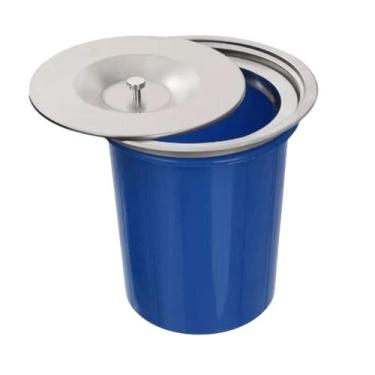 Imagem de Lixeira De Embutir Pia Bancada 5 Litros Tampa Em Aço Inox304 - Stillus