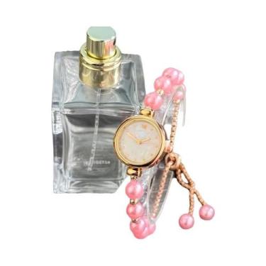 Imagem de Relógio De Pulso Elegante Francês Romântico Com Pérolas E Quartzo, Pul