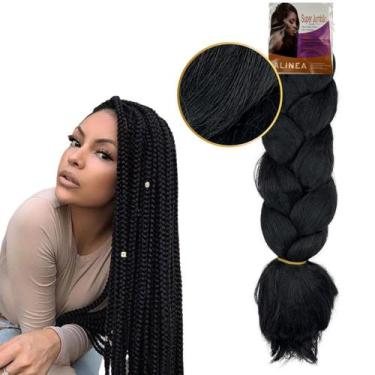 Imagem de Cabelo Jumbão Super Jumbo 390 Gramas Box Braid 60cm - CHEREY, PRETO #1