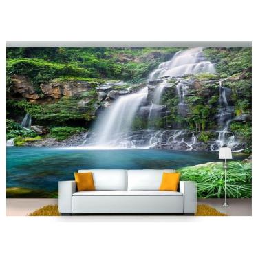 Imagem de Papel De Parede Cachoeira Natureza Outono 3D Nch113