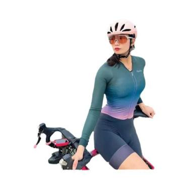 Imagem de Camisas De Ciclismo Femininas De Manga Longa Para Corridas De Verão - 