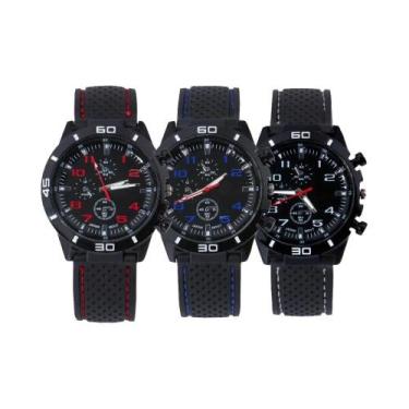 Imagem de Conjunto De Relógios De Quartzo Casuais Masculinos 3 Peças, Relógio An