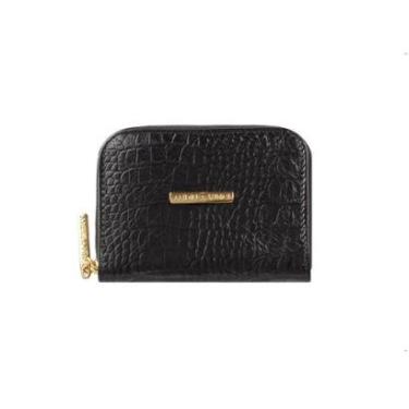 Imagem de Carteira feminina pequena de couro croco Kiara-Feminino