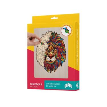Imagem de Jogo Quebra-Cabeça de Madeira Estampa Leão com 145 Peças Copag - 33361