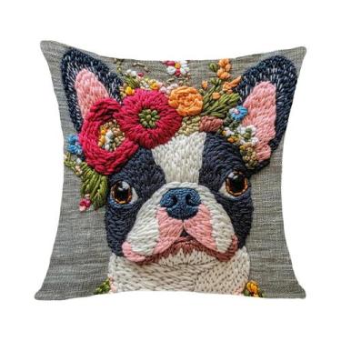 Imagem de Capa De Almofada Boston Terrier, Capa Quadrada Para Sofá, Quarto, Com 