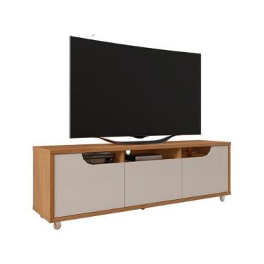 Imagem de Rack Jersey 160cm c/ Gaveta 2 Portas e Prateleiras p/ itens Sala de Es