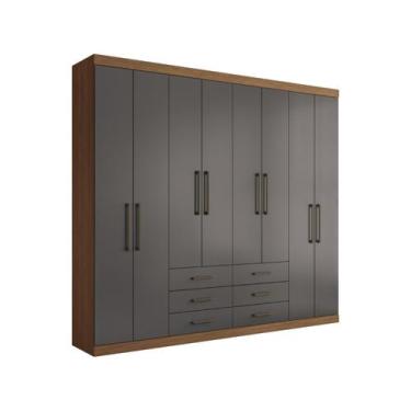 Imagem de Guarda Roupa Casal 8 Portas 6 Gavetas Master Santos Andirá, Jatobá e G