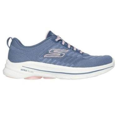 Imagem de Tênis Feminino Skechers Go Walk 8 Britt Azul - 1259-Feminino