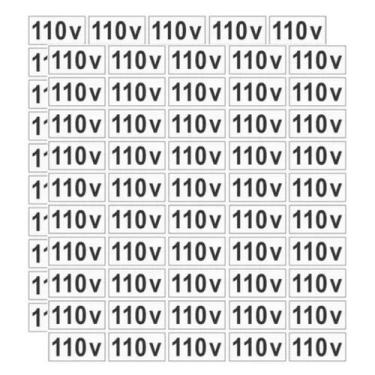 Imagem de 100 Etiquetas Adesivas Tomada Voltagem 110v E Ou 220v Adesivo Vinil Id
