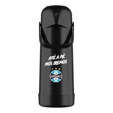 Imagem de Garrafa Térmica Termolar 1 Litro Magic Pump Pressão Grêmio 57243