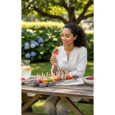 Imagem de Cortador Fatiador Bolo Inox 30cm - 11 Fatias Perfeitas - Congratulatio