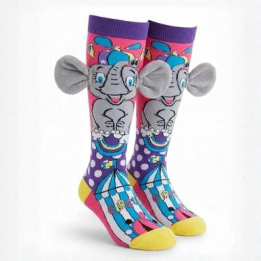 Imagem de Meias Altas Malucas Divertidas Infantil Juvenil Colorida 3d - BBH, Ele
