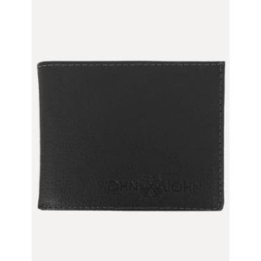 Imagem de Carteira John John Masculina Couro Basic Down Logo Key Preto-Masculino