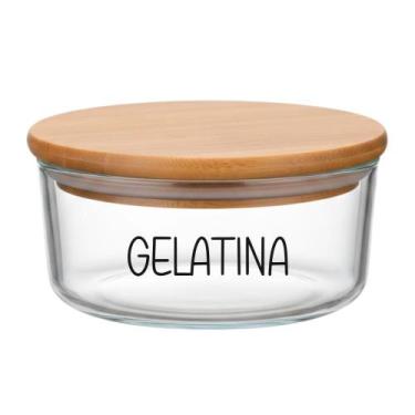 Imagem de Pote Hermético Redondo Vidro (930 ml) Gelatina - Casa Vitá, Gelatina