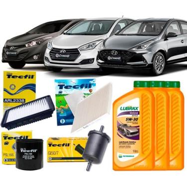 Imagem de Kit Troca De Óleo 5w30 e Filtros Hyundai Hb20 e Hb20s 1.0 12v 2012 201