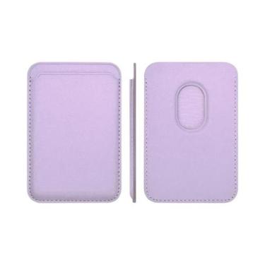 Imagem de Porta-Cartões Magnético De Couro Para iPhone 13 12 11 14 15 16 pro Max