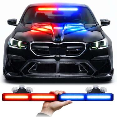 Imagem de Giroflex Polícia Barra Led Parabrisa Azul Vermelho 59cm - NATION