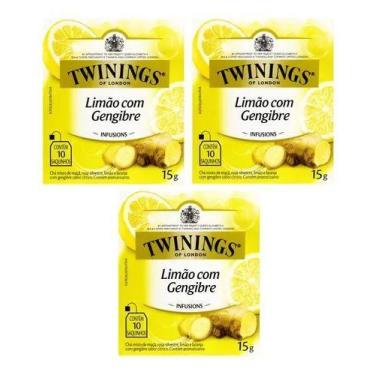 Imagem de Kit Chá Twinings Misto Limão e Gengibre 15g - 3 unidades