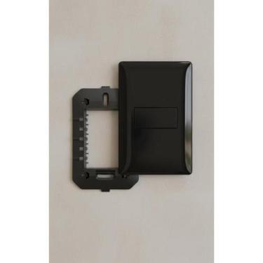 Imagem de 2x Interruptor Simples Preto 4x2 Design Acetinado - Congratulations St