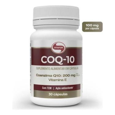 Imagem de suplemento alimentar Coenzima Q10 200mg 30 Cápsulas Vitafor - Congratu