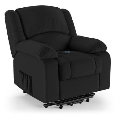Imagem de Poltrona Do Papai Reclinável Pietra Elevação Lift Elétrico Fh9 Pu Preto - Mpozenato