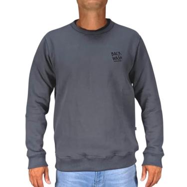 Imagem de Moletom Careca Back Wash MC26002 Cinza-Masculino