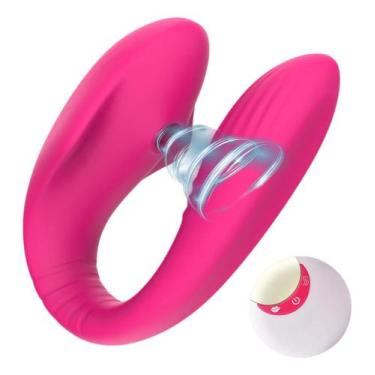 Imagem de Vibrador Duplo Casal Com Sugador De Clitoris C/ Controle Top - Vbrante