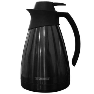 Imagem de Garrafa Térmica Bule Inox 1 Litro Sanremo, Preto