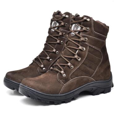 Imagem de Bota Coturno Couro Masculina Adventure Cano Médio Ridder Cmr Shoes-Masculino