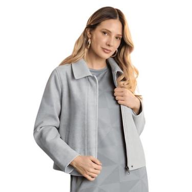 Imagem de Casaco Feminino Lã Batida Lunender, Mescla, M