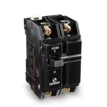 Imagem de Disjuntor Disjuntor Preto 2 X 30A com Fixação em Trilho DIN 35MM Padrão NEMA Preto Soprano