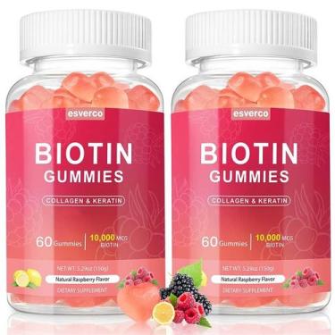 Imagem de Gomitas de Biotina 10000mcg con Colágeno y Queratina esverco 120ct