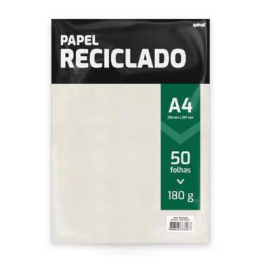 Imagem de Papel Reciclado 180g com 50 Folhas - Spiral