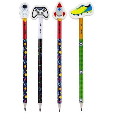 Imagem de Lápis HB Adventure com Estampas Divertidas - BRW, Astronauta