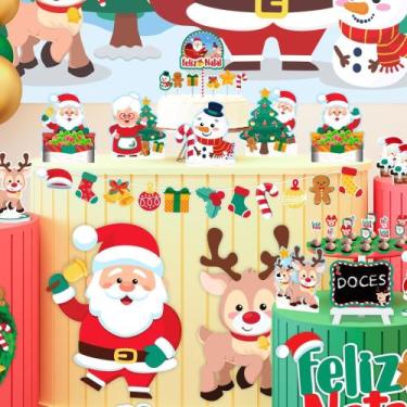 Imagem de 6 Display centro de mesa Decoração Natal em EVA 21x26,5cm - PIFFER