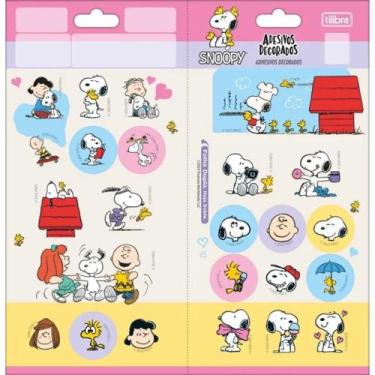Imagem de Cartela de adesivos dupla do Snoopy - Tilibra