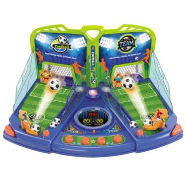 Imagem de Futebol De Mesa Mini Campo Penalti Pebolim E Pinball Infantil Divertid