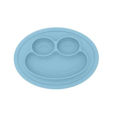Imagem de Prato Infantil Em Silicone Azul Mimo Style