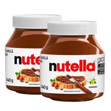 Imagem de Kit 2 Nutella Creme de Avelã Cacau 140g Ferrero Original