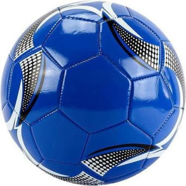 Imagem de Bola de Futebol Pro Tamanho Oficial Costurada à Máquina Azul - UNIQUEM