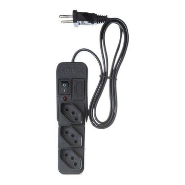 Imagem de Filtro de Linha 3 Tomadas Bivolt Preto  Fiolux