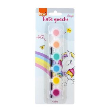 Imagem de Tinta Guache com Pincel 6 cores Magic BRW