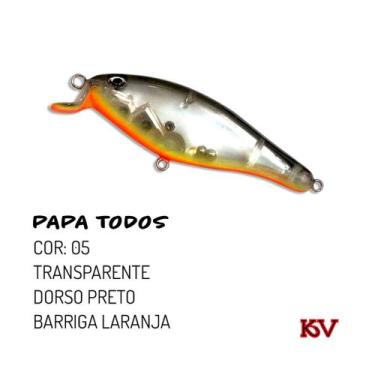Imagem de Isca Papa Todos da KV Isca Artificial Meia Agua Floating de 7,5cm, 5