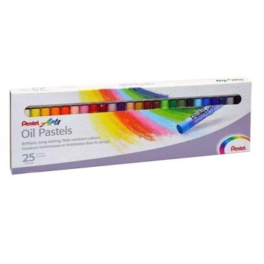 Imagem de Giz Pastel Oleoso Artístico New 25 Cores - Pentel