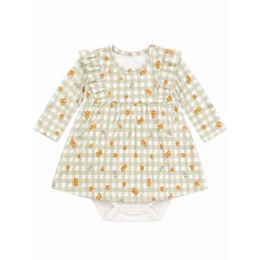 Imagem de Body Vestido Manga Longa com Babado Raposinha - Mini & Co. Tamanho:P, 