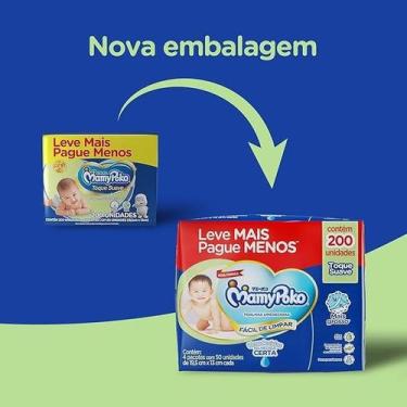 Imagem de MamyPoko Lenços Umedecidos Toque Suave 200 Unidades