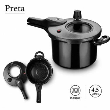 Imagem de Panela de Pressão MTA 4,5L INDUÇÃO Antiaderente Visor Vidro Fechamento