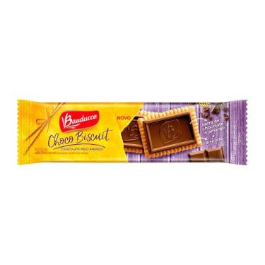 Imagem de Biscoito Bauducco Choco Biscuit Chocolate Meio Amargo 80g